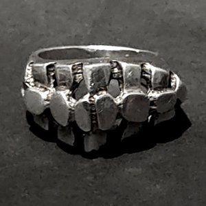 Vintage Los Ballestreros Brutalist Abstract Sterling Silver Ring- 7